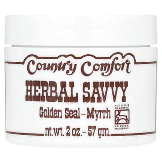 Country Comfort, Pomada Herbal Savvy, Sello de Oro - Mirra, 2 oz (57 g)