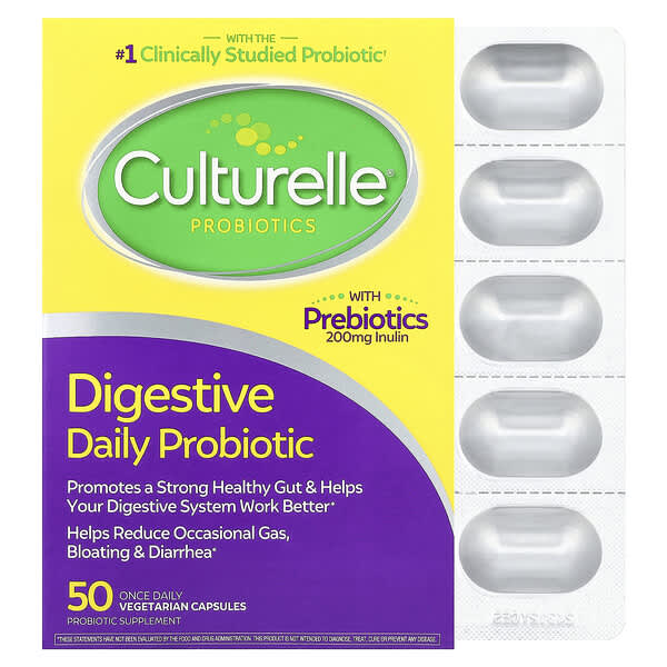 Probiotics, Digestive Daily Probiotic, 50 Once Daily Vegetarian Capsules