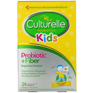 Culturelle, Kids,  Probiotic + Fiber, Regularity, 1+ Years, 24 Single Serve Packets 