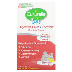 Culturelle, プロバイオティクス、ベビー、カーム＋コンフォート、プロバイオティクス＋カモミールドロップ、0〜12か月用、8.5ml（0.29fl oz）