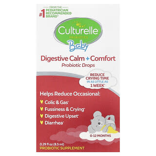 Culturelle, Baby, Digestive Calm + Comfort, Gotas de Probióticos, 0-12 Meses, 8,5 ml (0,29 fl oz)