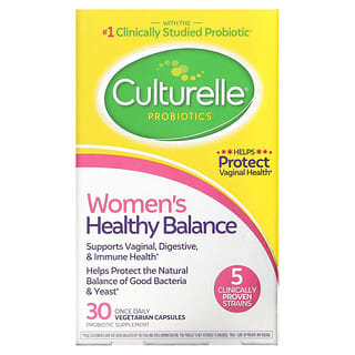 Culturelle, Probióticos, Equilibrio saludable para mujeres, 30 cápsulas vegetales de una ingesta diaria