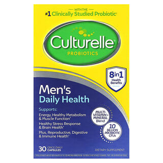 Culturelle, Probiotics, Men's Daily Health, 10 Billion CFUs, 30 Once Daily Capsules