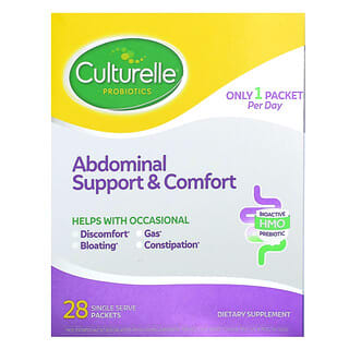 Culturelle, Probiotics, Abdominal Support & Comfort, 28 Single Serve Packets, 0.14 oz (4.035 g) Each