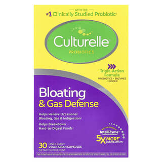 Culturelle, Probiotics, Bloating & Gas Defense, 30 Vegetarian Capsules