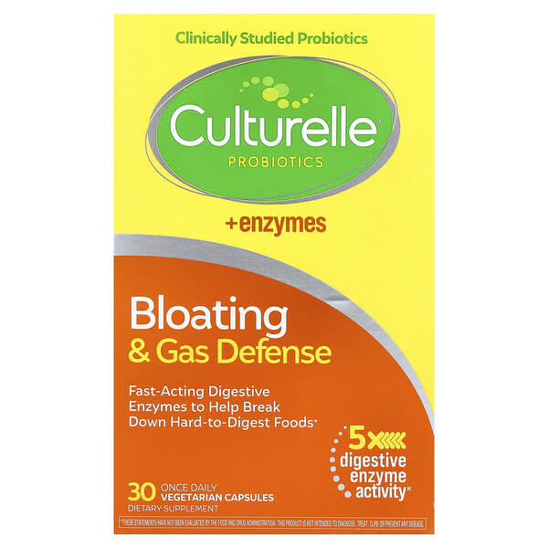 Culturelle, 프로바이오틱, 복부 팽만 및 가스 방지, 베지 캡슐 30정