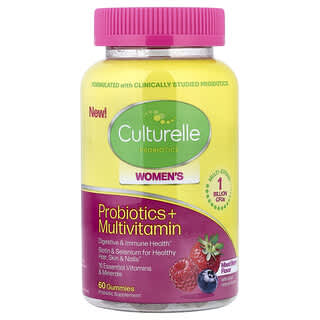 Culturelle, Probiotic's, Women's Probiotic + Multivitamin Gummies, Mixed Berry, 60 Gummies
