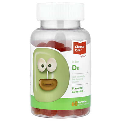 Chapter One, Vitamin D3 Gummies, 60 Gummies (25 mcg (1,000 IU) per gummy)