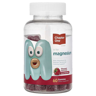Chapter One, Magnesium Gummies, Raspberry Flavor, 60 Gummies (50 mg Each Gummy)