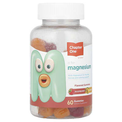 Chapter One, Magnesium Gummies, Raspberry Mango, 100 mg, 60 gummies (50 mg each gummy)