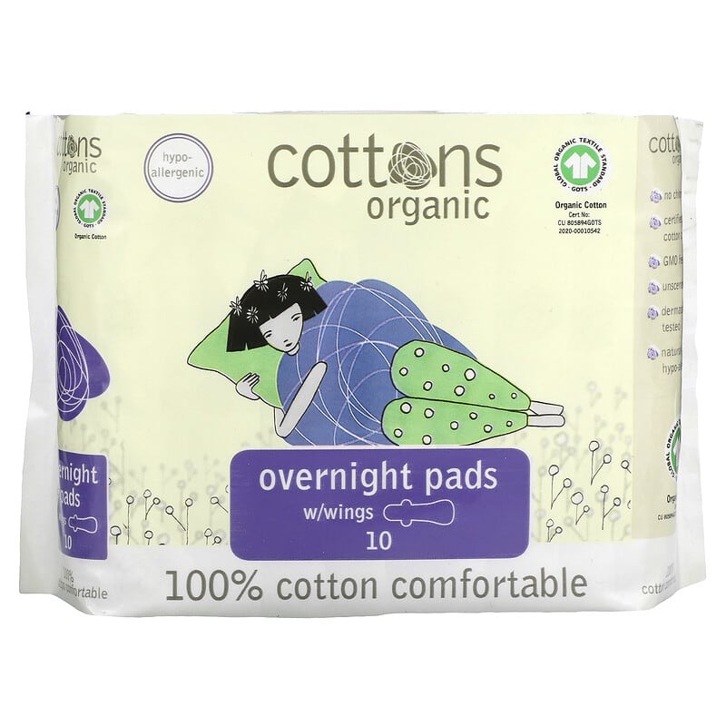 Overnight - Organic Long Pads with wings