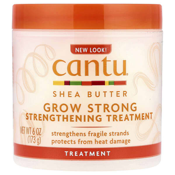 Cantu, 시어버터, 그로우 스트롱 스트렝스닝 트리트먼트, 173g(6oz)