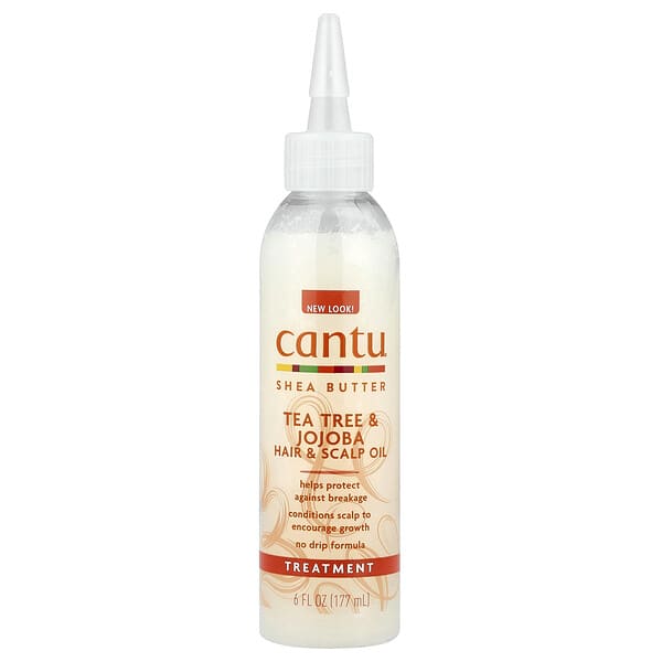 Cantu, 乳木果油、茶樹和荷荷巴頭髮和頭皮護理精油，6 液量盎司（177 毫升）