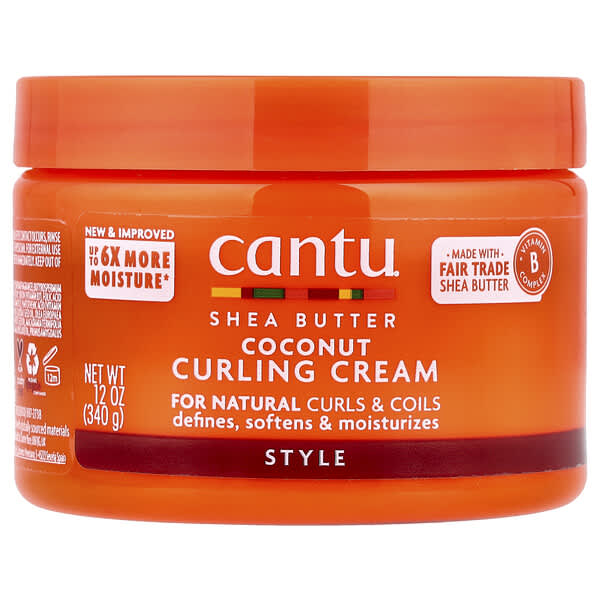 Cantu, 시어버터, 코코넛 컬링 크림, 340g(12oz)