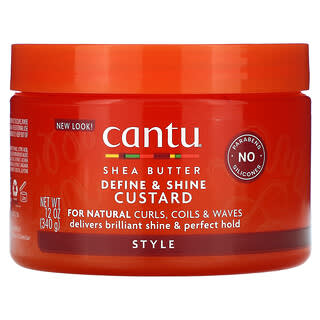 Cantu, масло ши для натурального волосся, кастард для укладки та надання блиску, 340 г (12 унцій)