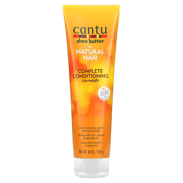 Cantu‏, חמאת שיאה לשיער טבעי, Co-Wash לריכוך מלא, 10 אונקיות (283 גרם)