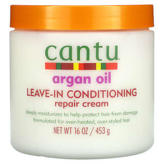Cantu, Argan Oil, Несмываемый восстанавливающий крем-кондиционер, 16 унций (453 г)