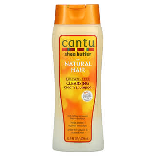 Cantu, Sheabutter für natürliches Haar, Reinigungs-Creme-Shampoo, sulfatfrei, 400 ml (13,5 fl. oz.)