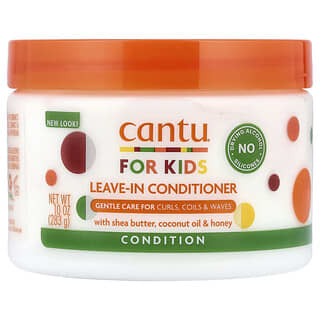 Cantu, Care For Kids, несмываемый кондиционер, деликатный уход за текстурированными волосами, 283 г (10 унций)