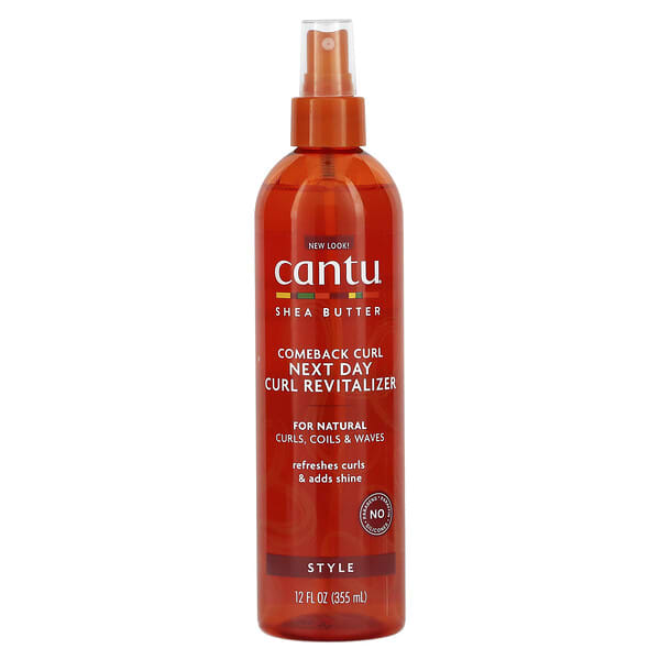 Cantu‏, תכשיר חידוש תלתלים עם חמאת שיאה, Comeback Curl Next Day Curl Revitalizer,‏ 355 מ"ל (12 אונקיות נוזל)