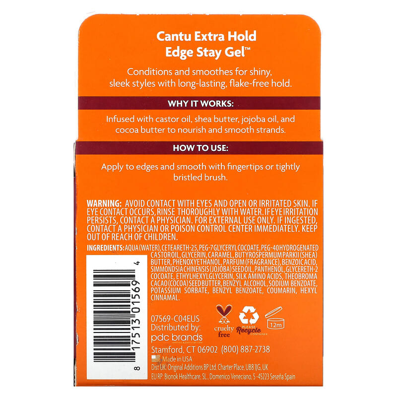 CANTU Shea Butter Extra Hold Edge Stay Gel (2.25oz) CANTU Shea Butter Extra Hold Edge Stay Gel (2.25oz)