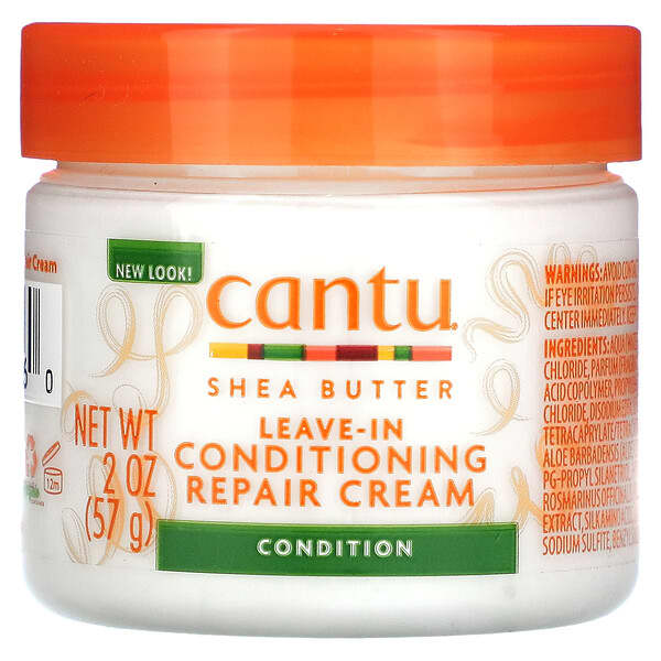 Cantu, незмивний крем-кондиціонер для відновлення волосся, масло ши, 57 г (2 унції)