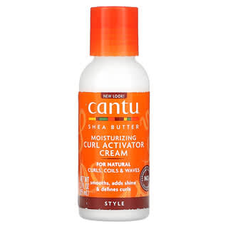 Cantu, 乳木果油保濕卷髮活力護髮霜，適用于自然卷髮、盤髮和波浪髮，3 液量盎司（89 毫升）