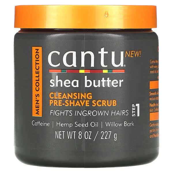 Cantu Mens Collection Shea Butter Cleansing Pre Shave Scrub 8 Oz 227 G 3500