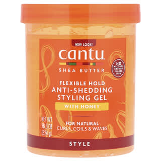 Cantu, 乳木果油，減少頭髮掉落定型凝膠，含蜂蜜，特大定型效果，18.5 盎司（524 克）