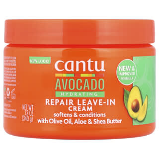 Cantu, Crème hydratante et réparatrice sans rinçage à l'avocat, 340 g