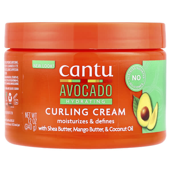 Cantu, 아보카도 보습 컬 크림, 340g(12oz)