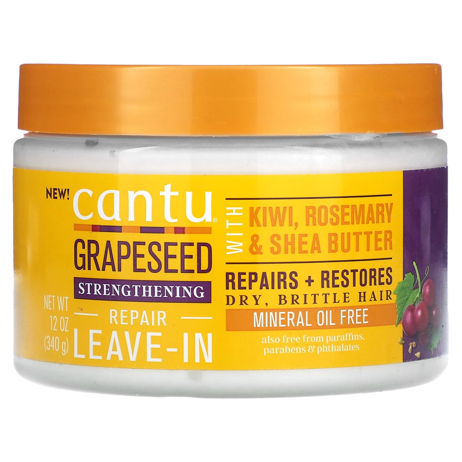 Cantu, Grapeseed Strengthening Repair LeaveIn, Dry Brittle Hair, 12 oz