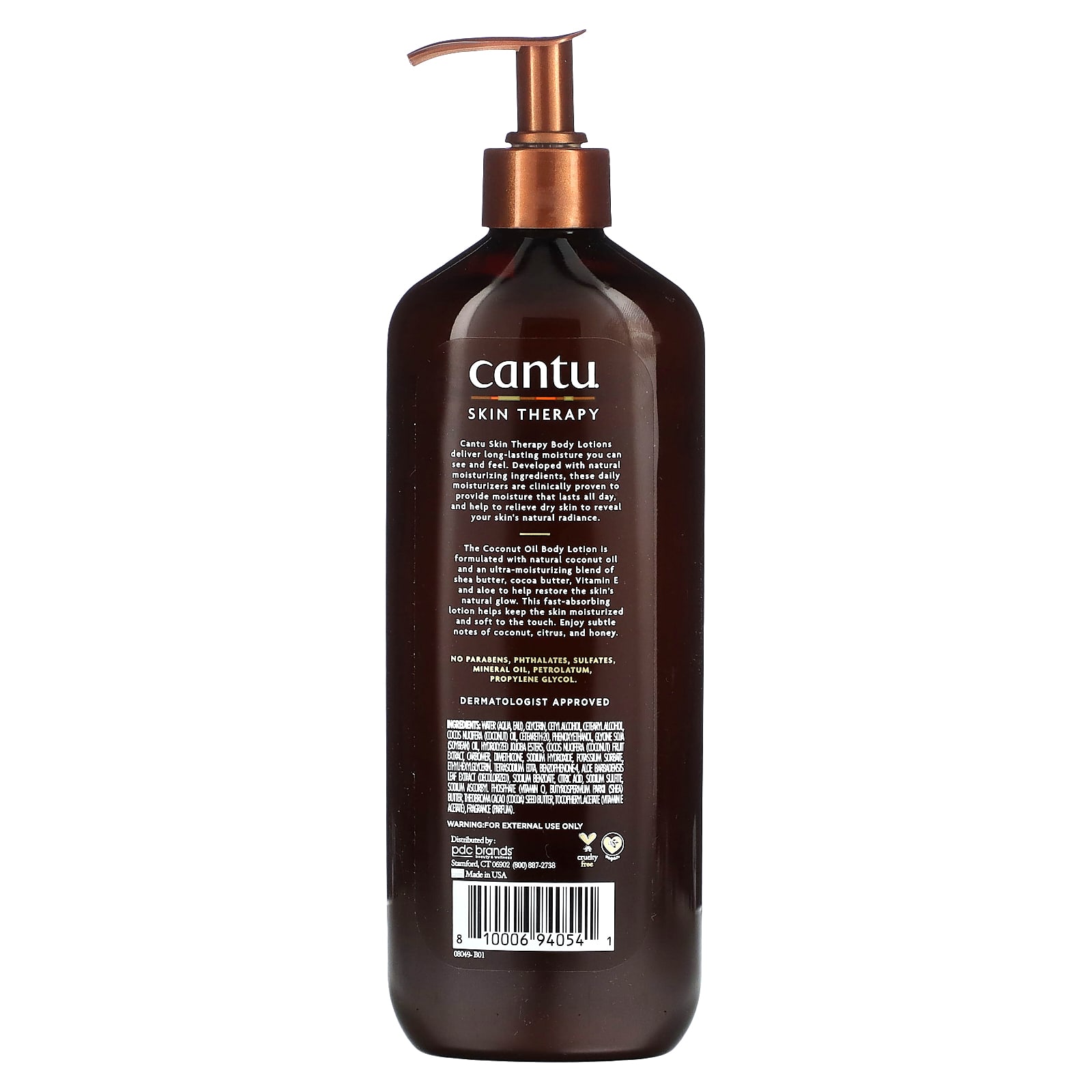 Cantu, Skin Therapy, Hydrating Body Lotion, Coconut Oil, 16 Fl Oz (473 Ml)