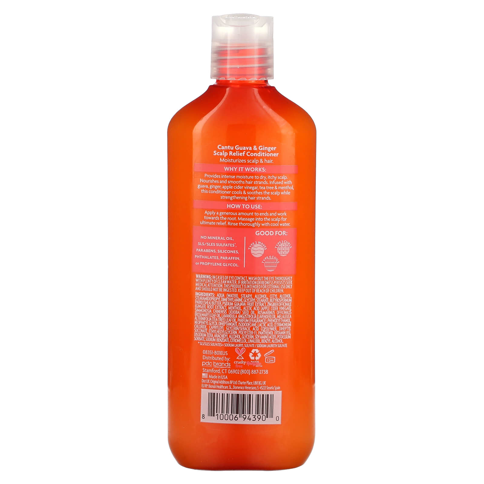 Cantu, Guava Scalp Relief Conditioner, For Natural Curls, Coils & Waves
