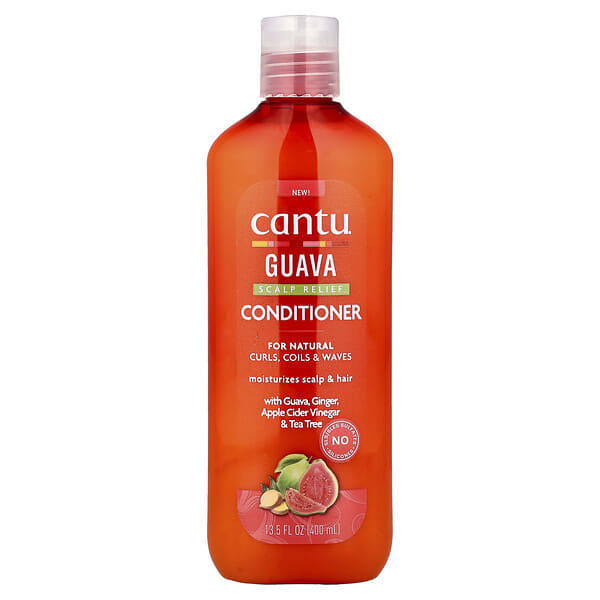 Cantu, 구아바 두피 릴리프 컨디셔너, 천연 컬, 땋은머리 및 웨이브용, 400ml(13.5fl oz)