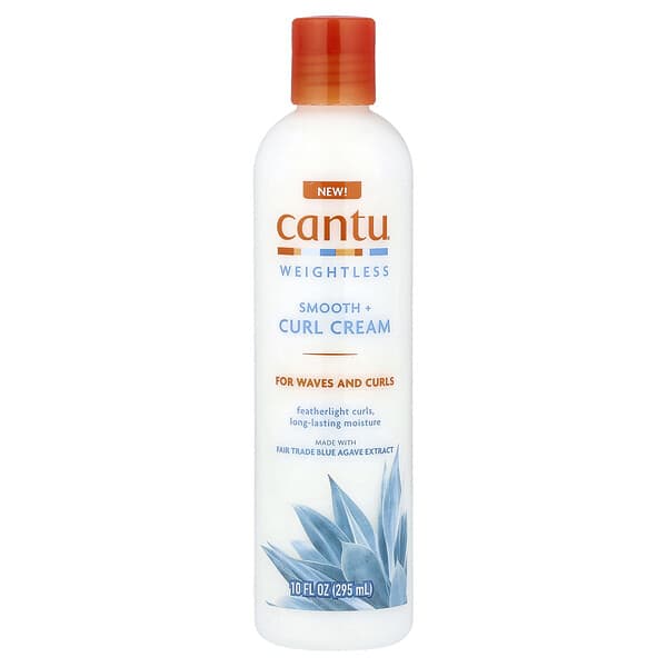 Cantu, Weightless, Smooth + Curl Cream, geschmeidige + Locken-Creme, für Wellen und Locken, 295 ml (10 fl. oz.)