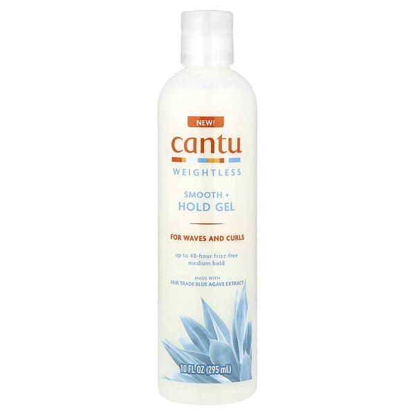 Cantu, 웨이트리스, 스무스 + 홀드 젤, 중간 고정력, 웨이브 및 컬용, 295ml(10fl oz)