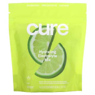 Cure Hydration, Mélange électrolytique hydratant, Citron vert, 14 sachets, 8,3 g pièce