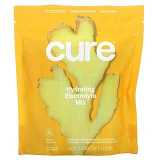 Cure Hydration, увлажняющая смесь электролитов, со вкусом имбиря и куркумы, 14 пакетиков по 8,3 г (0,29 унции) каждый