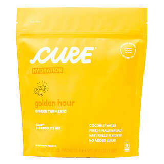 Cure Hydration, Daily Electrolyte Mix,  Gold Hour Ginger Turmeric, 14 Individual Packs, 0.29 oz (8.3 g) Each