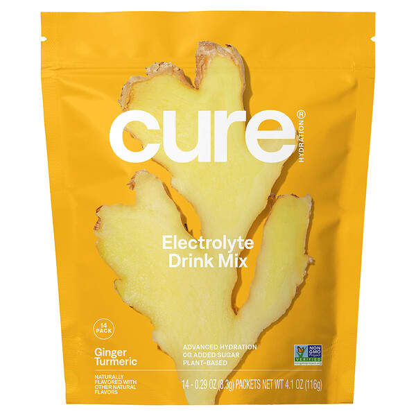 Hydrating Electrolyte Mix, Ginger Turmeric, 14 Packets, 0.29 oz (8.3 g) Each