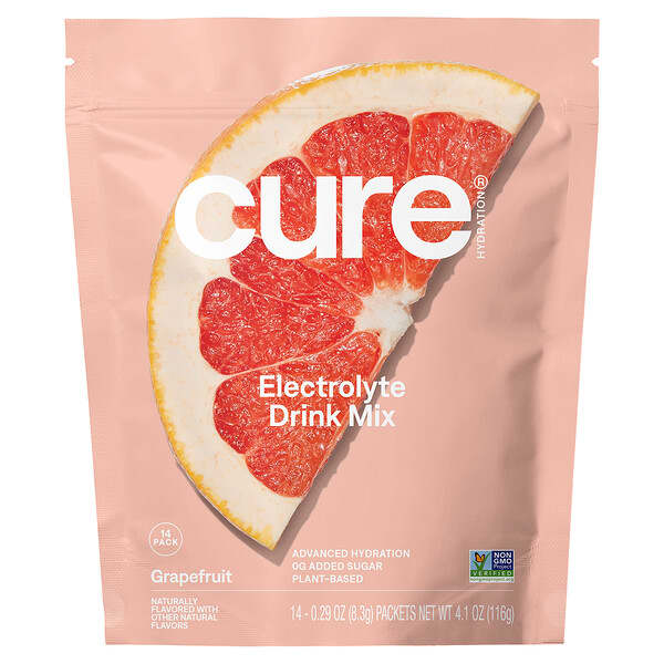 Hydrating Electrolyte Mix, Grapefruit, 14 Packets, 0.29 oz (8.3 g) Each