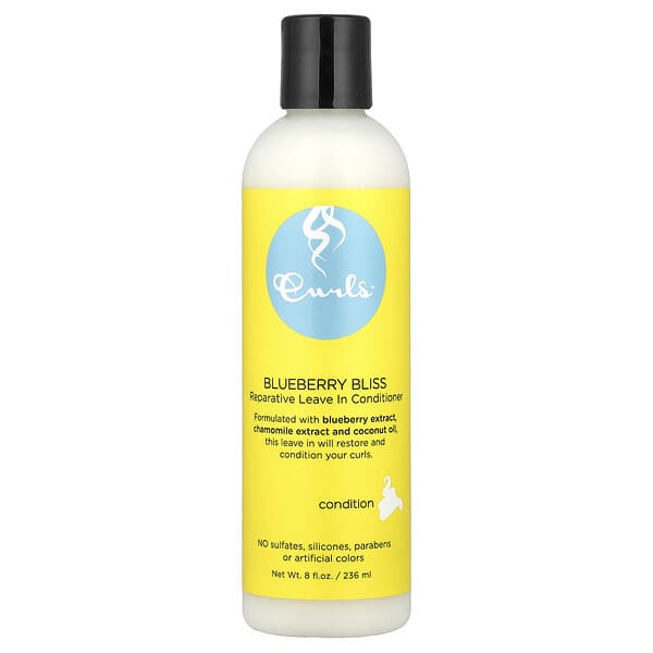 Curls, Reparative Leave In Conditioner, Blueberry Bliss, 8 fl oz (236 ml)