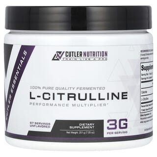Cutler Nutrition, L-citrulina, Sin sabor, 201 g (7,05 oz)