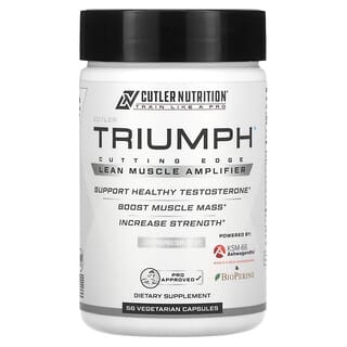 Cutler Nutrition, Triumph, Amplificateur de masse musculaire maigre, 56 capsules végétariennes