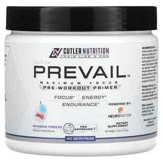 Cutler Nutrition, Prevail Pre-Workout Primer, Rainbow Freeze, 218 g