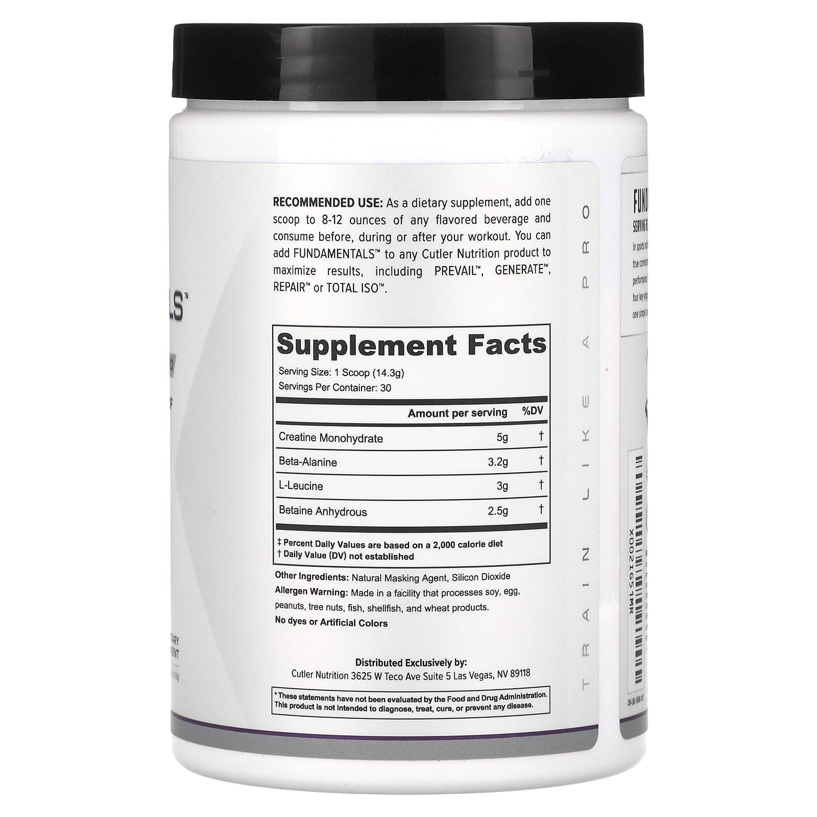 Cutler Nutrition, Fundamentals, Dynamic Ergogenic & Myogenic Aid