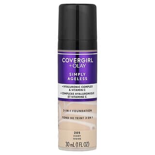 Covergirl, Olay Simply Ageless, Foundation 3-in-1, 205 Ivory, 1 fl oz (30 ml)