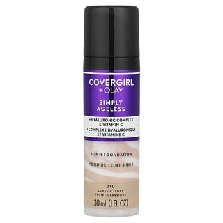 Covergirl, Olay Simply Ageless, Foundation 3-in-1, 210 Classic Ivory, 1 fl oz (30 ml)