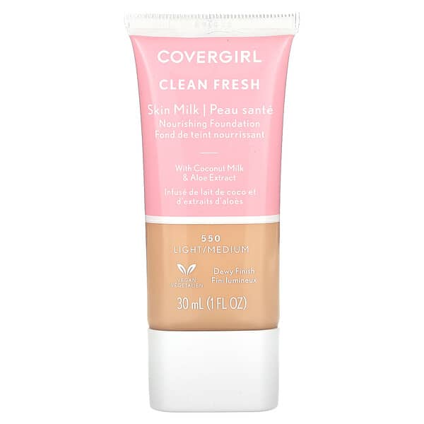 Covergirl, Clean Fresh, Skin Milk Nourishing Foundation, 550 Light/Medium, 1 fl oz (30 ml)